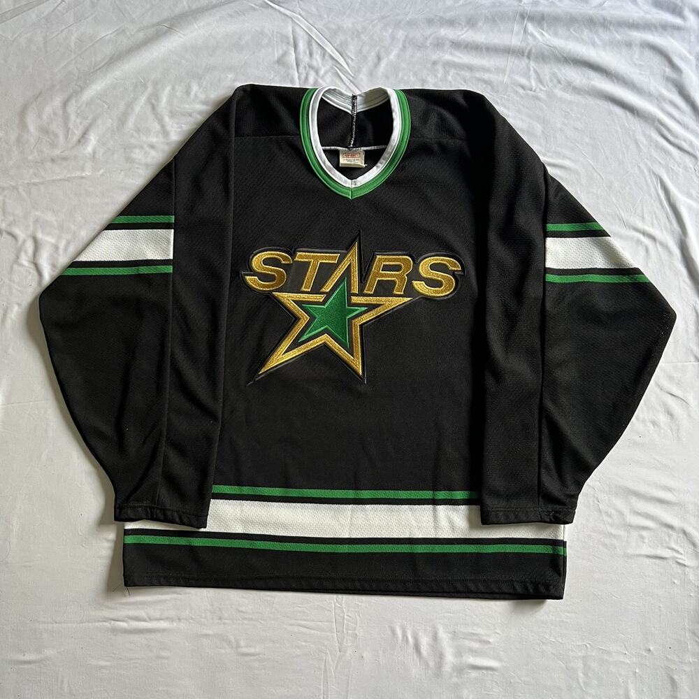 Vintage 90s Dallas Stars CCM Maska Air Knit Away NHL Hockey Jersey Size L